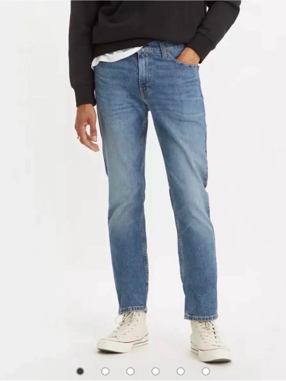Men's Light Blue Straight Fit Jeans